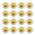 100Pcs Gold Pearl Rhinestone Buttons 14mm - color: 100 PCS Gold