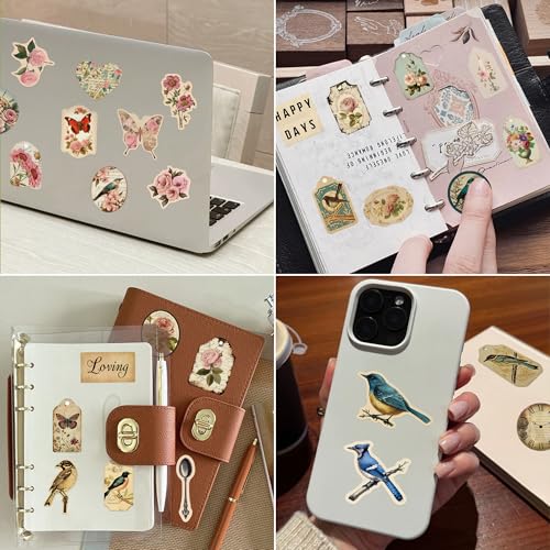 Vintage Time Stickers 50Pcs for Water Bottles, Gifts for Adults - style: Retro times