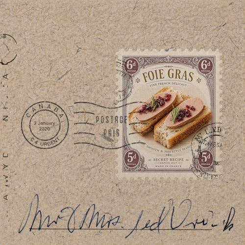 (12pcs-3in) Vintage Postage Stamp Stickers Fine Dining Pack - color: Vintage Fine Dining
