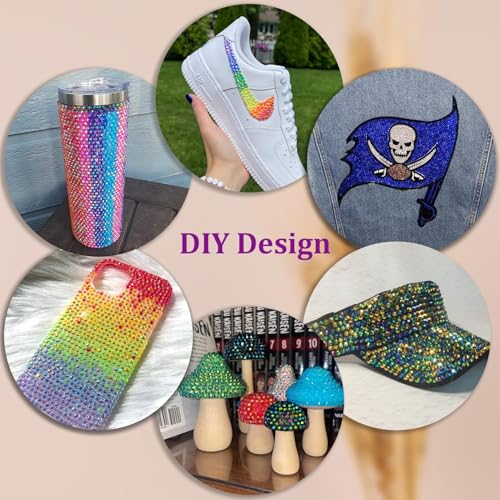 2 Boxes 3+4/5mm Jelly Rhinestones for Bedazzling, 22000Pcs Multicolor Flatback Resin Gems for Crafting, Bedazzler Kit with 2Pcs 10ml B7000 Jewelry Glue for DIY Crafts Book Fabric Decor Nail Art - color: 24 Colors Jelly AB| 3+4/5mm, size: Large Pack with G