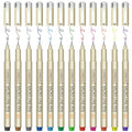 01 Micro Pen, Fine Point Pen with 12 Colors, Waterproof Archival Ink, 0.25mm Fineliner Ink Pens for Artist Illustration, Sketching, Anime, Manga, Technical Drawing and Scrapbooking - color: 12 Colors