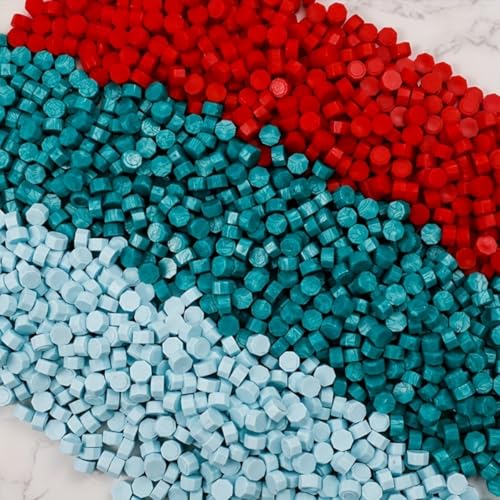 Red Wax Seal Beads 1500pcs, Atopbb Premium Sealing Wax Beads for WaxSeal Stamp, Affordable WaxSeal Pellets 1.1lb Refill Pack for WaxSeal Kit, Wedding Invitation, Envelope Seal, Crafts (Red) - color: Red
