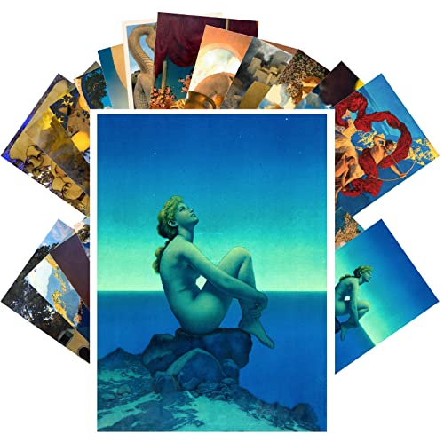 PIXILUV Vintage Postcards (24 pcs 4"x6" each) People in Amazing Landscapes Vintage Notecards Saturated Hues Retro Greeting Card Reprint
