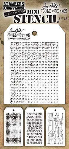 Tim Holtz - Stampers Anon Mini Stencil, Set #48