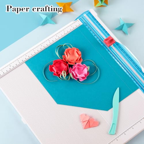 Ecraft 12 x 12inch Paper Trimmer Cutter Score Board, Scoring Tool with Paper Folding, for Making Scrapbooking, Cards, Envelope, Coupons and Photo - color: Ivory