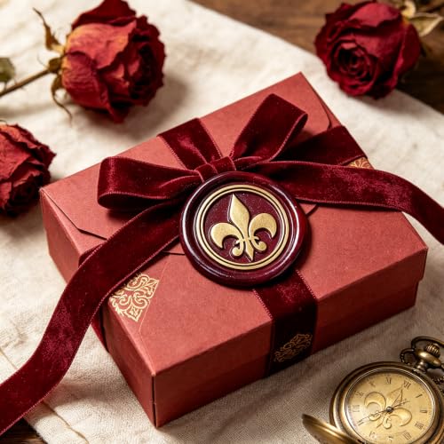 LANKIN Iris Wax Seal Stamp, 25mm Brass Head with White Bubble Handle - color: Iris