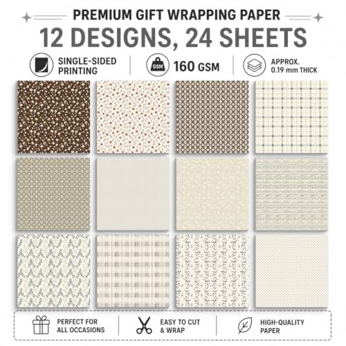 6in Flowers Scrapbook Paper Pad Aesthetics Pattern Cardstock, 24 Sheets - color: Antique White