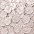 Pollize 50Pcs Wax Seal Stickers, Wedding Invitation Envelope Stickers - color: Champagne