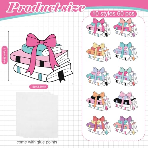 Chuangdi 60 Pcs Backpack Cutouts Book for Classroom - style: Book