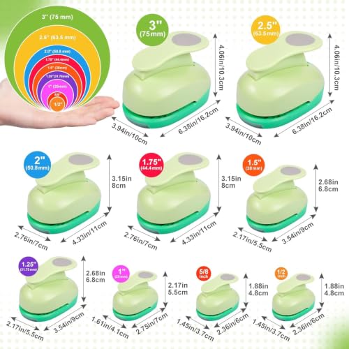 UCEC Circle Punch, 2.5 Inch Circle Hole Punch, Craft Paper Punches Circles Craft Punch Cutters for Handmade Crafting Scrapbooking Cards Arts Fun Projects - color: Circle, size: 2.5 Inch