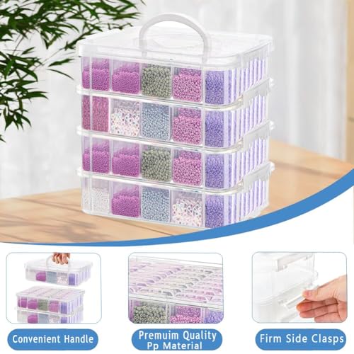 160pcs Bead Storagebead organizer boxes,4-Tier bead organizer boxes and craft storage boxes,Bead storage Stackable portable box,DIY Jewelry Craft Nails, Bracelets, Jewelry, (160pcs(2.09x1.57x0.8Inch) - color: 160pcs(2.09 x 1.57 x 0.8Inch)