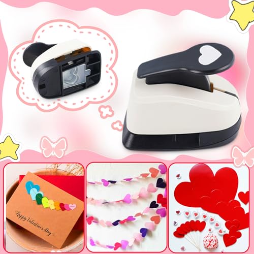 Heart Punches for Paper Crafts, Heart Shaped Hole Punch 1 in 5/8 in 3/8 in - size: 3 Pack, 3/8+5/8+1 in