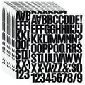 1.5 Inch Letter Stickers, Alphabet Number Symbol Stickers - 10 Sheets Black