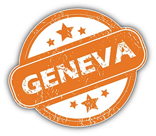 Geneva Grunge Rubber Travel Stamp Art Decor Planner Calendar Scrapbooking Crafting Stickers 2" Each 18 Pack