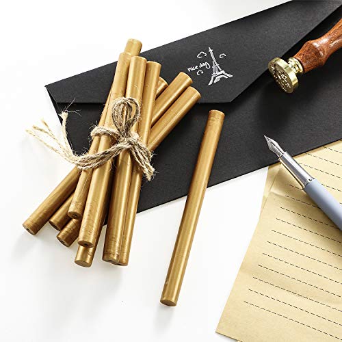 Nuanchu 15 Pcs Sealing Wax Sticks for Glue Gun Wax Seal, Bronze - color: Bronze