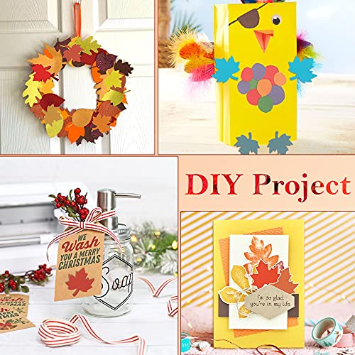 Ecohu Maple Leaf Punch Cutter 1inch, Paper Punches, Craft Lever Punch Handmade, Leaves Shape for Paper Crafting, Scrapbooking, Cards Decoration, DIY Arts. (Maple Leaf)