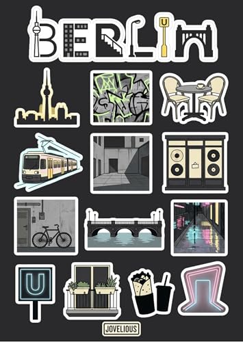 Berlin Sticker Sheet, Berlin Stickers for Laptop & Journal - style: Berlin