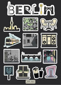 Berlin Sticker Sheet, Berlin Stickers for Laptop & Journal - style: Berlin