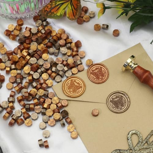 Antique Gold Wax Seal Beads 600pcs, Atopbb Metallic Sealing Wax Beads for WaxSeal Stamp, Affordable WaxPellets Refill Pack for WaxSeal Kit, Wedding Invitation, Envelope Seal, Crafts (Antique Gold) - color: Bronze