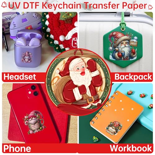 105 Pcs UV DTF Stickers Christmas Gnome Rub On Transfer for Cups