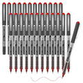 Shuttle Art RollerBall Pens, 25 Pack Red Fine Point Roller Ball Pens, 0.5mm Liquid Ink Pens for Writing Journaling Taking Notes School Office - color: Red, size: 1 Count (Pack of 25)