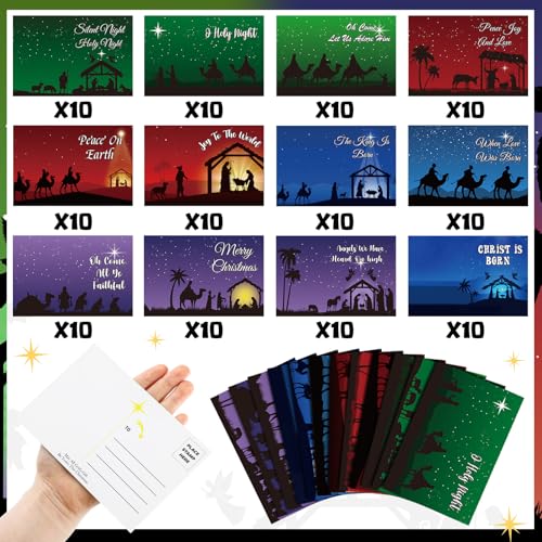 Kosiz 120 Pcs Nativity Cards Bulk 4 x 6 Inch - style: Nativity