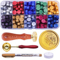 SWANGSA Moon Crow Wax Seal Stamp Kit with Sealing Wax Beads - style: Moon Crow