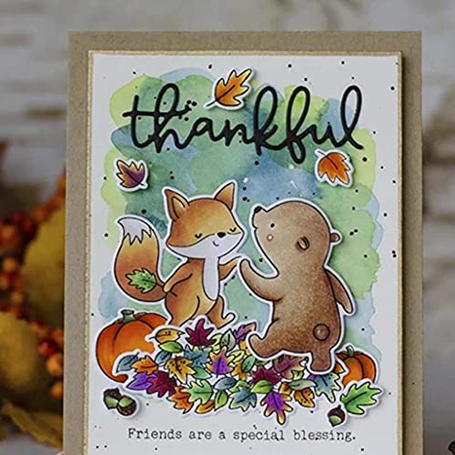 Animal Friends Clear Stamp and Die Sets for Card Making, 1 Set