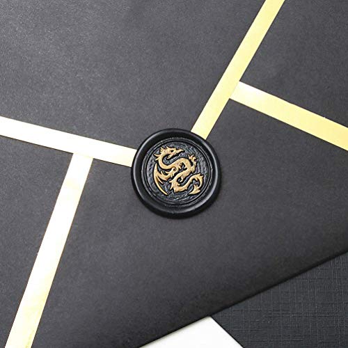 UNIQOOO Mailable Glue Gun Sealing Wax Sticks for Wax Seal Stamp - Black Color, Great for Wedding Invitations, Cards Envelopes, Snail Mails, Wine Packages, Gift Ideas, Pack of 8 - color: Black