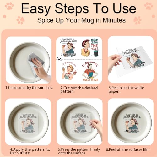4 PCS Retro Sarcastic Women Cuttable UV DTF Stickers - style: retro sarcastic women