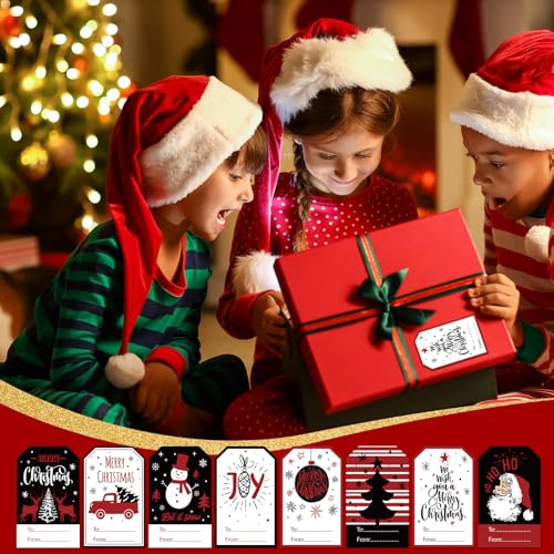 Outus 800 Pcs Christmas Gift Tags to from Labels 8 Styles, Classic Style - style: Classic Style