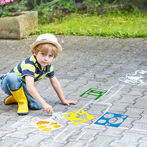 Epakh 16 Pcs Geometric Shape Stencils Set, 5.9 x 5.9 Inches, Classic Style - color: Classic Style, size: 5.9 x 5.9 Inches