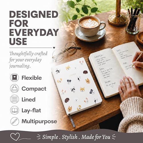 WORLD TRAVELER Eccolo A5 Lined Journal 256 Ivory Pages Lay Flat 6x8 - color: Good Boy