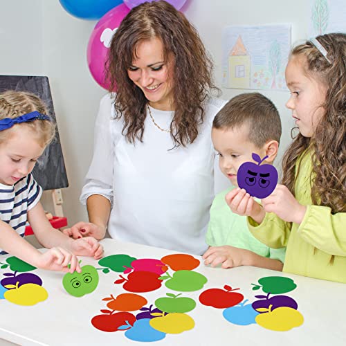 Geyee 108 Pcs Apple Cutouts Paper Apples Bulletin Board Cut Outs Assorted Cut Outs Apples Die Cuts for Teachers DIY Projects Craft Party Decor(Colorful,3.5 Inch) (Pack of 4) - color: Colorful, size: 3.5 Inch (Pack of 4)