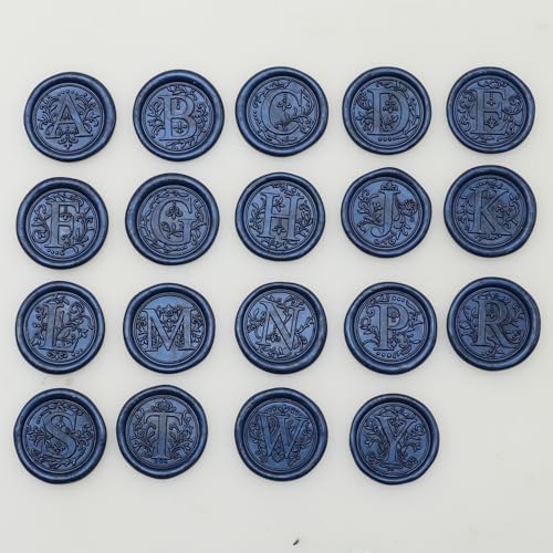 Initial Alphabet Wax Seal Stamp Kit, Retro Letter Sealing Stamp with 150Pcs Sealing Wax Beads Spoon Pen Set for Wedding Invitations Cards Envelopes (M) - style: M