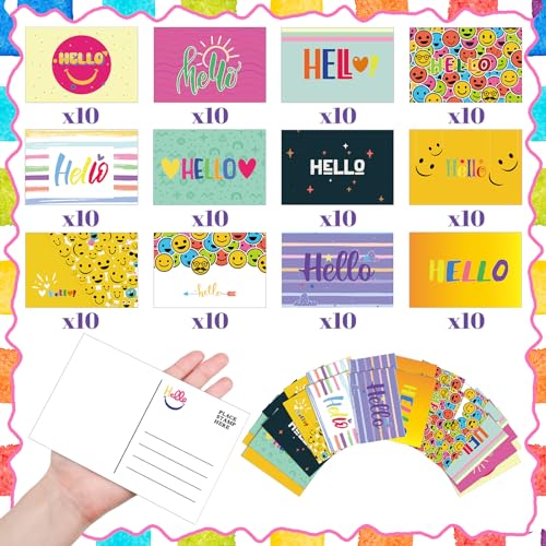 Kosiz 120 Pcs Hello Cards Bulk 4 x 6 Inch - style: Hello