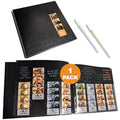 2x6 Photo Strip Album, Black Cover Black Pages, 2 Gel Pens - color: Black, size: 1