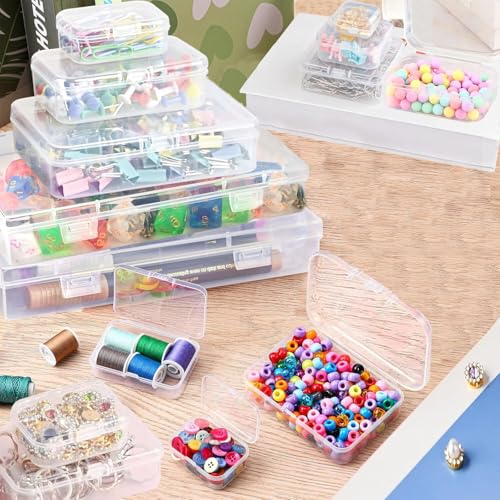 Bead Storage Box,84pcs Transparent Plastic Storage Containers Different Sizes, Crayon Box, Small Item Management Box And Labels,DIY Jewelry Craft Nails, Bracelets, Jewelry, Diamonds, Pens,4.9x2.56x1 - color: 4.9x2.56x1
