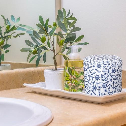 Hoolerry 6 Pcs Decorative Toilet Paper Roll Covers, Nautical - style: Nautical