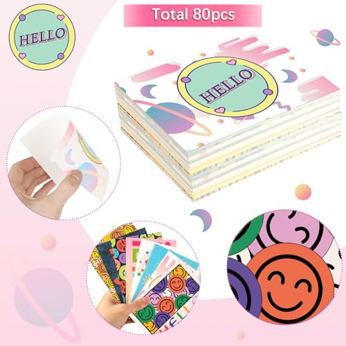 Junkin 80 Pack Hello Postcards 4x6, Note Cards for Kids Adults - style: Hello