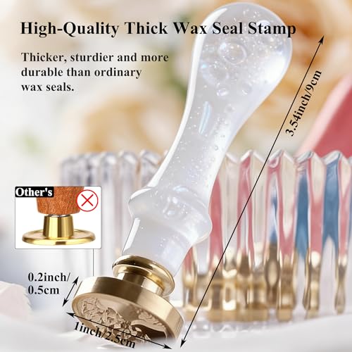LANKIN Diamond Wax Seal Stamp, Jewelry Theme; 25mm Brass Head - color: Diamond