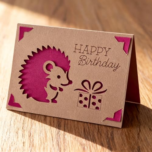 Metal Cutting Die for Scrapbooking, Tools Card Making Supplies Durable Cut Stencils for DIY Scrapbook Photo Album Decorative Paper Card (Hedgehog Gift 3.9 x 2.4 in) - color: Hedgehog Gift 3.9 x 2.4 in