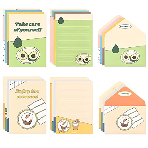Monolike Fall In Newtro ver.3 Letter Paper and Envelopes Set - 8Type, 32 Letter Paper + 16 Envelopes - color: Fall in newtro ver.3