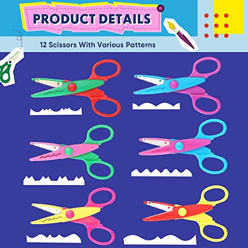 Gueevin 22 Pcs Craft Scissors Decorative Edge and Hole Punch Shapes Craft