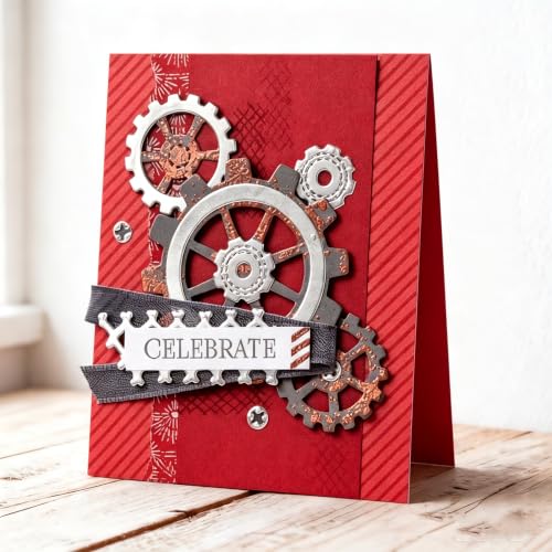 Metal Cutting Die for Scrapbooking, Tools Card Making Supplies Durable Cut Stencils for DIY Scrapbook Photo Album Decorative Paper Card (Gear 4.4 x 3.9 in) - color: Gear 4.4 x 3.9 in
