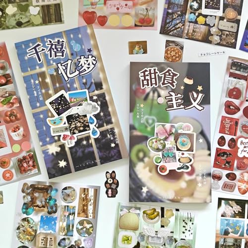800+ Japanese Dreamcore Sticker Book Set,40 Sheets Vintage Scrapbook Kawaii Stickers Book for Journaling Supplies,Cute Korean Stickers for Junk Journal,Scrapbooking,Diary,DIY Craft(Dream Memories) - color: Dream Memories