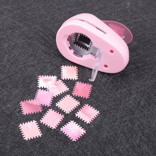 0.8 Inch Postage Stamp Square Paper Punch, Stamp Punch for Crafting | Stamp cutter makes crisp 0.8-inch cutouts in paper and cardstock for scrapbooking, journaling, card making and gift tags. - style: Pink Crafts Scrapbooking