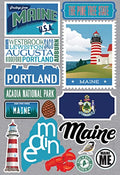 Reminisce Jet Setters 3.0 Maine Dimensional Scrapbook Sticker