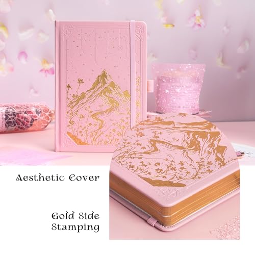 MGGAO Lined Journal Notebook for Women Men, A5 Aesthetic Notebook - color: Pink, size: Lined