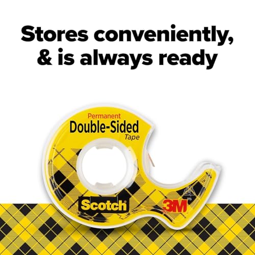 Scotch Double-Sided Removable Tape with Dispenser, 3/4-Inch x 400-Inch, Clear – 1-Pack